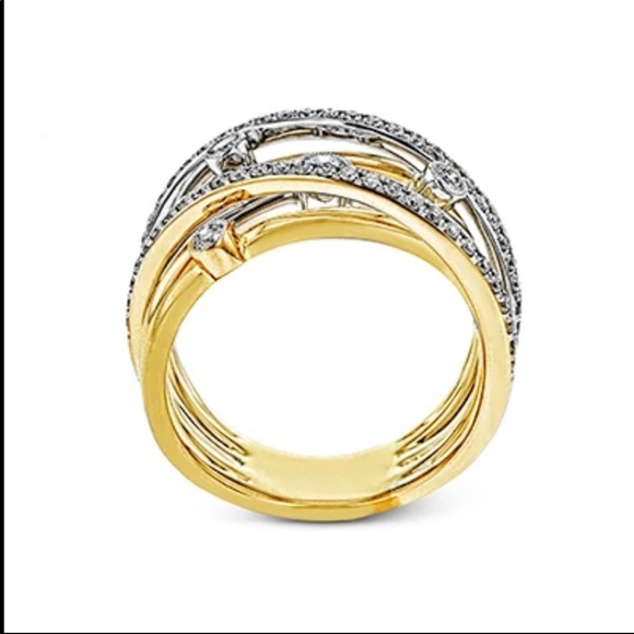 New Women’s Stackable Yellow Gold Diamond Ring - Picture 3 of 4